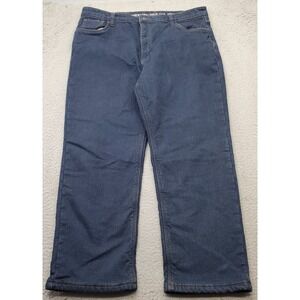 Smiths Workwear Straight Jeans Mens 42x30 Blue Denim Stretch Boho Streetwear